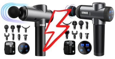 Comparativa de las pistolas de masaje Burnnove MX0104 y XH-12V